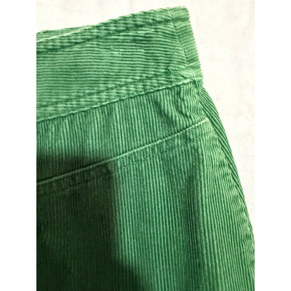 H&M Corduroy Skirt Green Womens 8 Aline Below Knee Winter Fall Classic - Picture 6 of 7